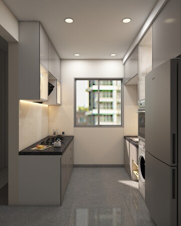 Kitchen in 2.5 BHK Apartment at Piramal Vaikunth, Balkum Pada – for Rent