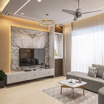 Living Room in 2.5 BHK Apartment at Piramal Vaikunth, Balkum Pada – for Rent