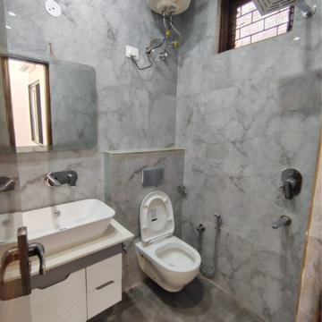 Bathroom in 2 BHK Builder Floor at Chittaranjan Park – for Rent