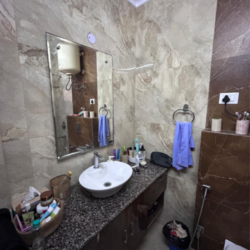 Attached Bathroom in 3 BHK Builder Floor at East Of Kailash – for Rent