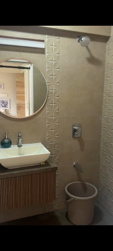 Bathroom in 3 BHK Apartment at Dheeraj Heritage Residency, Santacruz West – for Rent