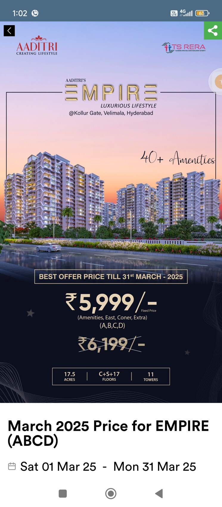 Master Bedroom, modi-elegance 3 Bedroom 1596 Sq.Ft. Apartment In Kukatpally Hyderabad 8380149