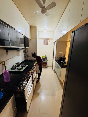 Kitchen in 3 BHK Apartment at Prahlad Nagar – for Rent