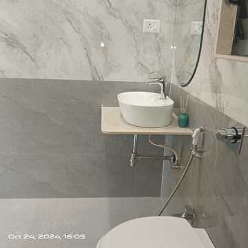 Bathroom in 1 BHK Apartment at Vijay Orovia, Ghodbunder Road – for Rent
