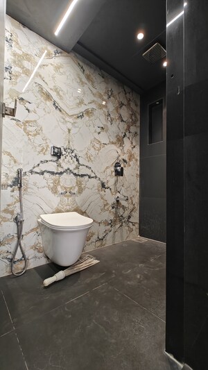 Bathroom in 3 BHK Apartment at Gangar K Guru Residency, Borivali West – for Sale