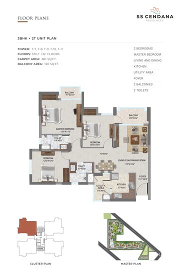 3 BHK Apartment For Sale in SS Cendana, Sector 83