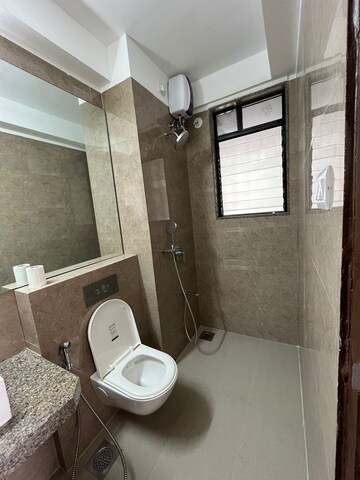 Bathroom in 3 BHK Apartment at Sunteck Avenue 2, Goregaon West – for Rent