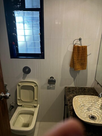 Bathroom in 3 BHK Apartment at Lalani Valentine Apartment, Malad East – for Rent