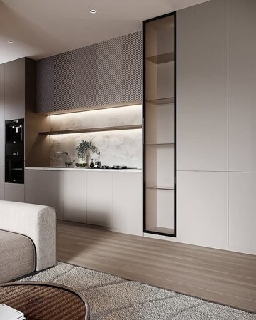 Living Room in 3.5 BHK Apartment at Mahavir Enclave 1 – for Sale