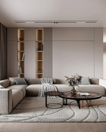 Living Room in 3.5 BHK Apartment at Mahavir Enclave 1 – for Sale