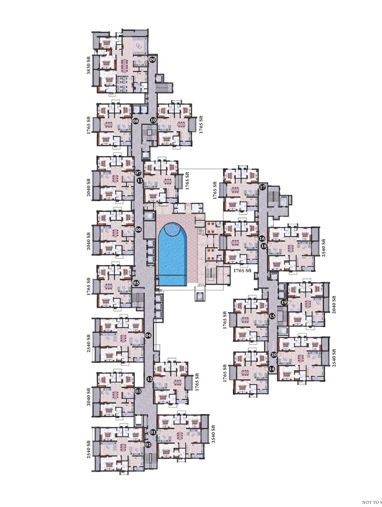 Master Plan, hallmark-treasor 3 Bedroom 1765 Sq.Ft. Apartment In Narsingi Hyderabad 8384768