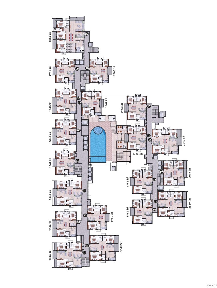 Master Plan, hallmark-treasor 3 Bedroom 1765 Sq.Ft. Apartment In Narsingi Hyderabad 8384768