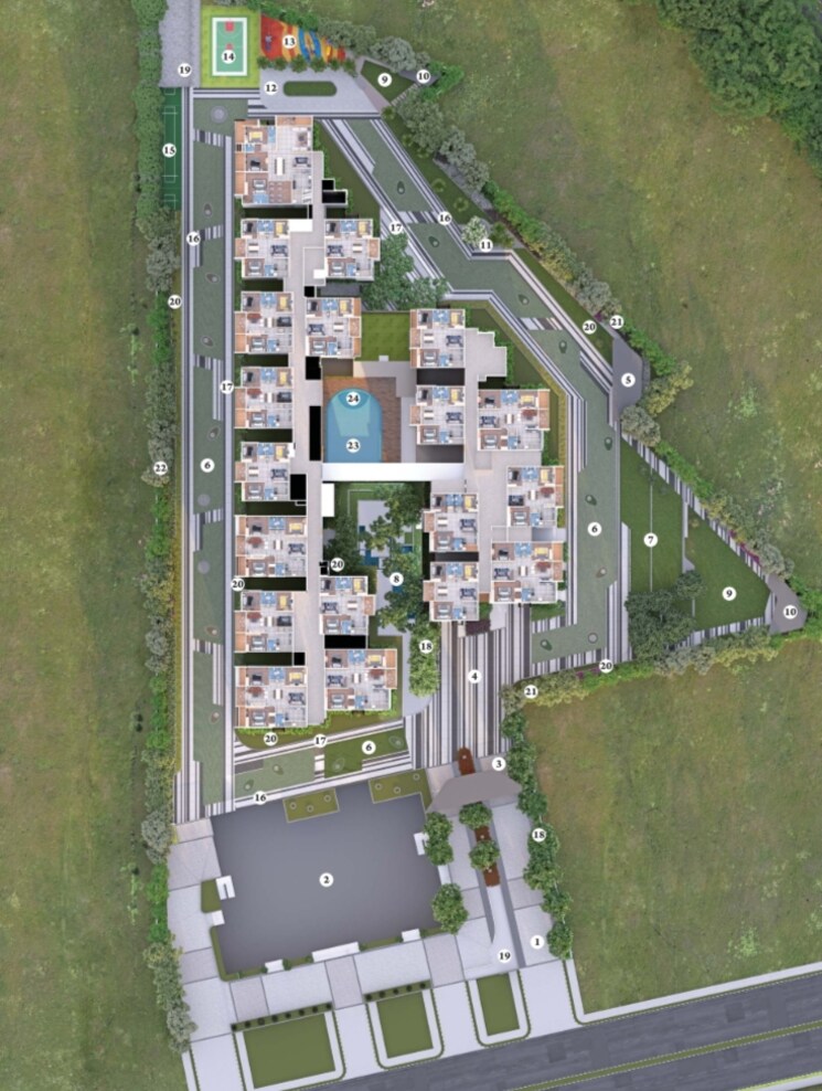 Master Plan, hallmark-treasor 3 Bedroom 1765 Sq.Ft. Apartment In Narsingi Hyderabad 8384768