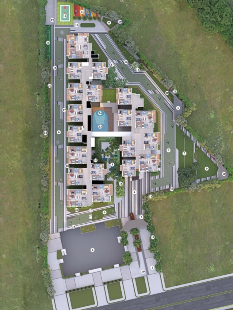 Master Plan, hallmark-treasor 3 Bedroom 1765 Sq.Ft. Apartment In Narsingi Hyderabad 8384768