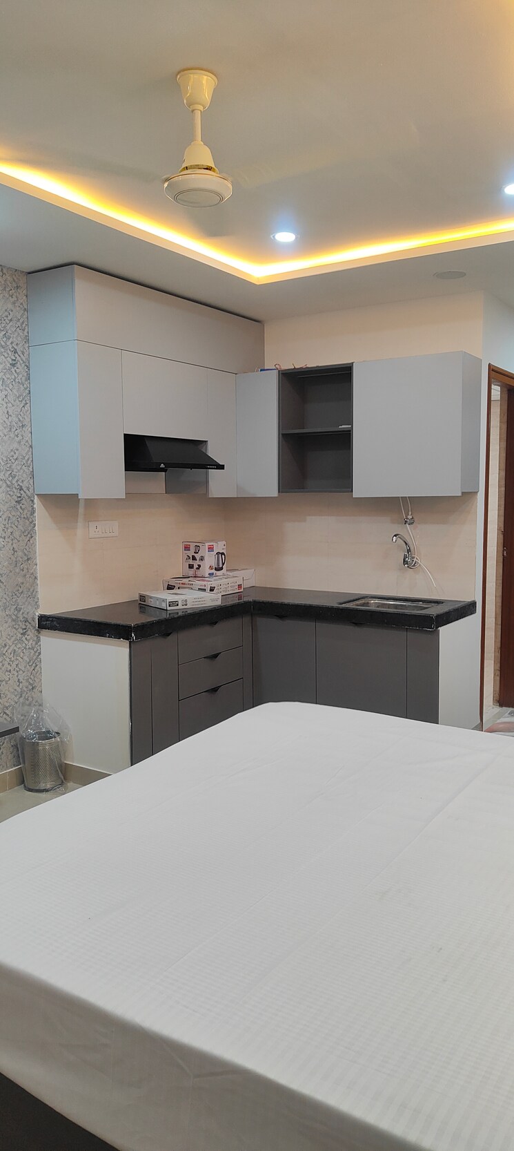 Kitchen, okay-plus-solitaire-suites Studio 404 Sq.Ft. Apartment In Ramnagariya Jaipur 8384902