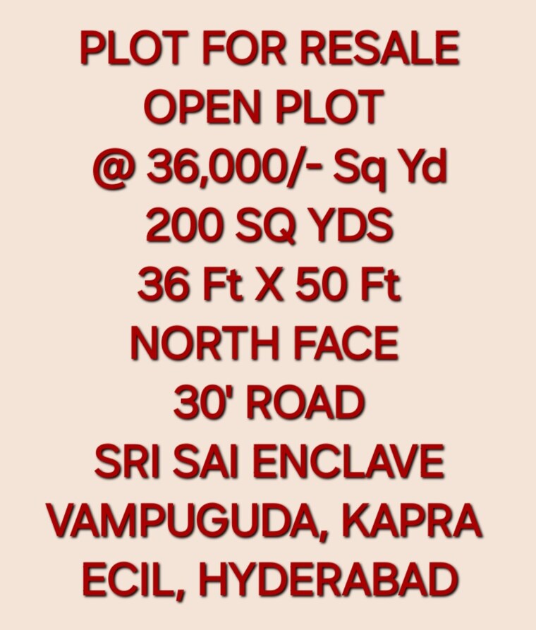 undefined, kapra  200 Sq.Yd. Plot In Kapra Hyderabad 8386080