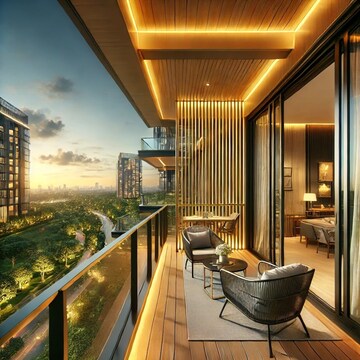Balcony in 3 BHK Apartment at Surajpur – for Sale
