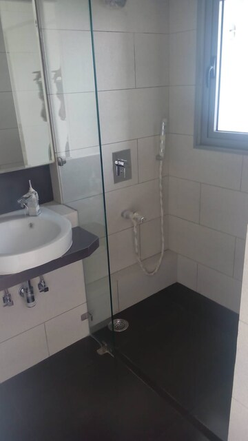 Bathroom in 3 BHK Apartment at Wadhwa Imperial Heights, Goregaon East – for Rent