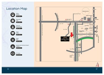 Floor Plan in 3 BHK Apartment at Purvanchal Royal City II, Chi V Greater Noida – for Sale