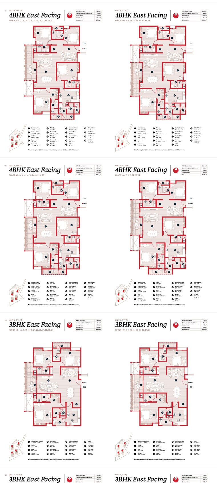 Master Bedroom, myscape-songs-of-the-sun 4 Bedroom 3295 Sq.Ft. Apartment In Financial District Hyderabad 8386987