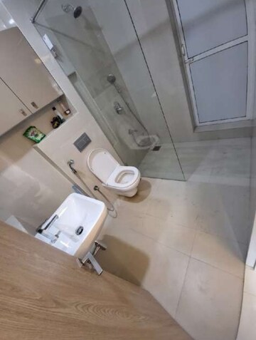 Bathroom in 2 BHK Apartment at Soham Crystal Spires, Ghodbunder Road – for Rent