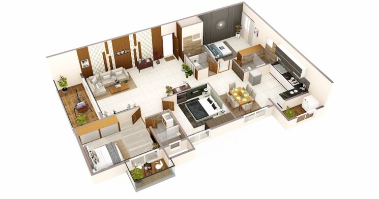 Floor Plan, balagere 3 Bedroom 1655 Sq.Ft. Apartment In Balagere Bangalore 8387037