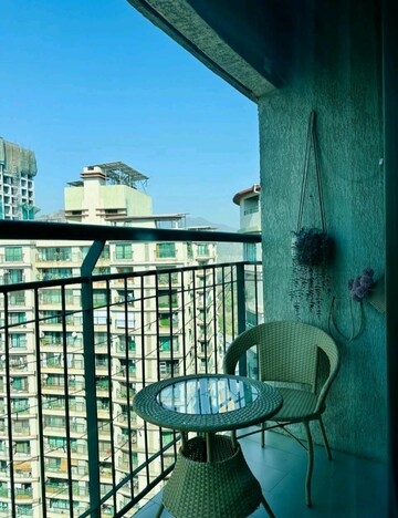 Balcony in 3 BHK Apartment at Hiranandani Tribeca, Ghodbunder Road – for Rent