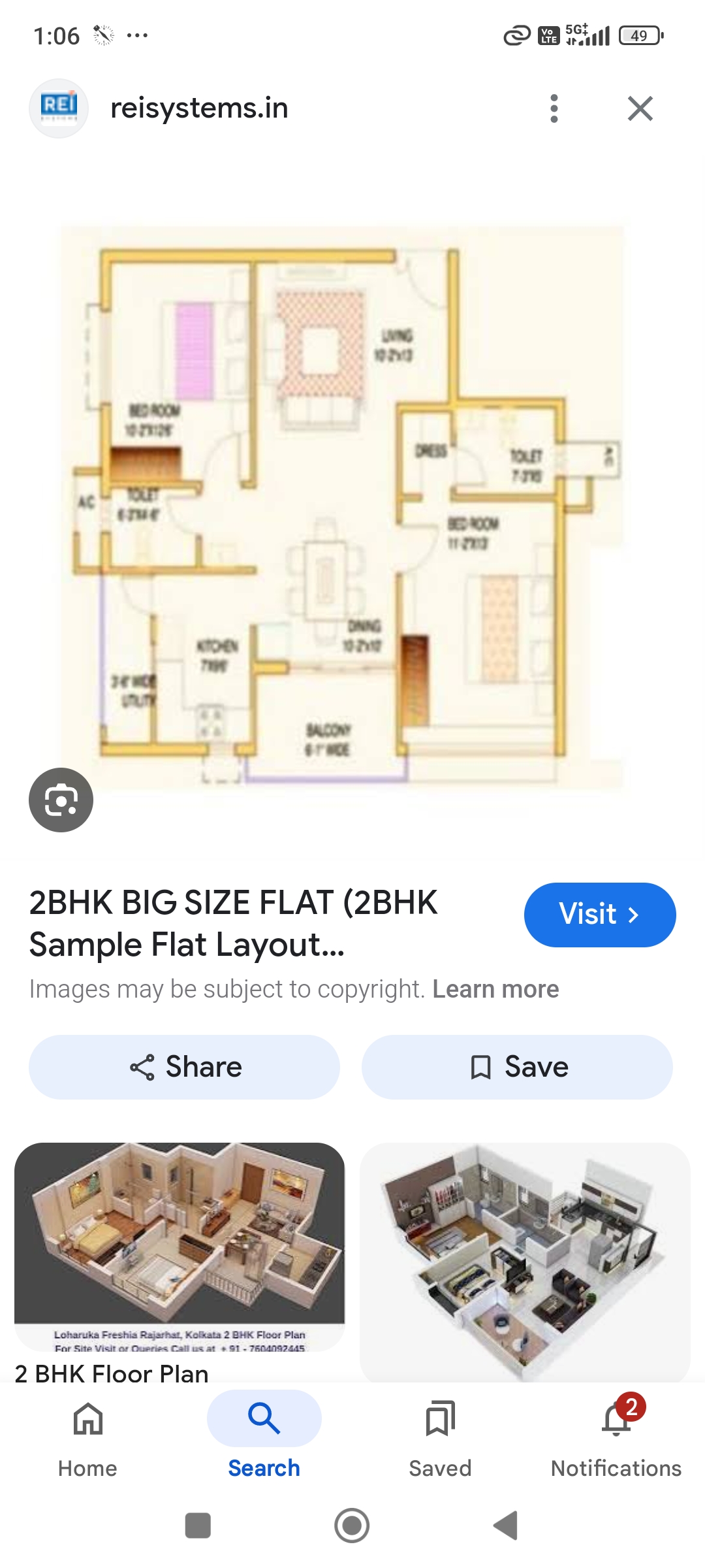 2 BHK Apartment For Sale in Siddha Sky