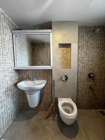 Bathroom in 3 BHK Apartment at Lodha Splendora, Ghodbunder Road – for Rent