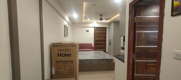 Bedroom in Studio Apartment at Okay Plus Solitaire Suites, Ramnagariya – for Rent