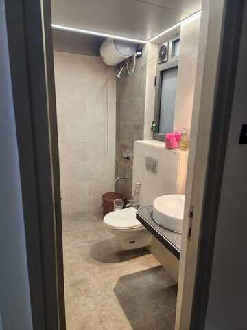 Bathroom in 3 BHK Apartment at Rustomjee Summit, Borivali East – for Rent