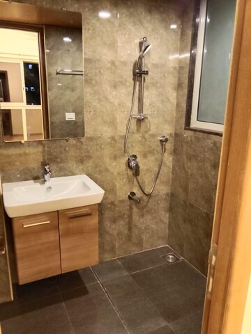 Bathroom in 3 BHK Apartment at Shapoorji Pallonji Alpine, Kandivali East – for Rent