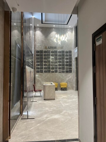 Building Lobby in 1 BHK Apartment at Ashar Axis, Majiwada – for Rent