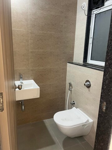 Bathroom in 1 BHK Apartment at Ashar Axis, Majiwada – for Rent