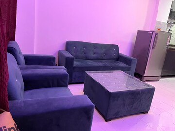 Living Room in 1 BHK Builder Floor at Freedom Fighters Enclave – for Rent