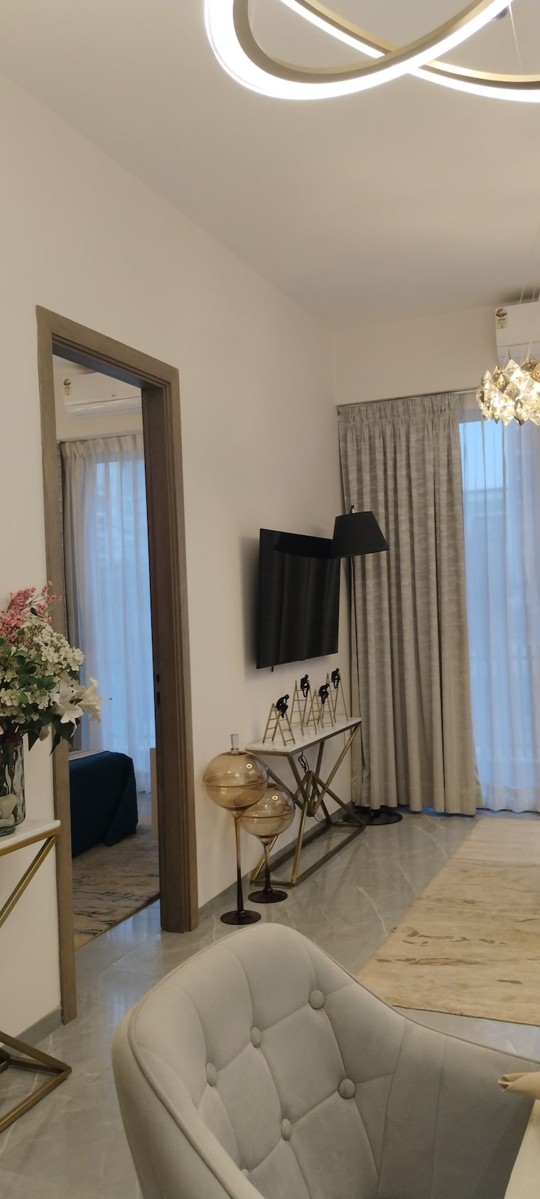 Living Room, smart-world-orchard 2.5 Bedroom 1208 Sq.Ft. Builder Floor In Sector 61 Gurgaon 8388792