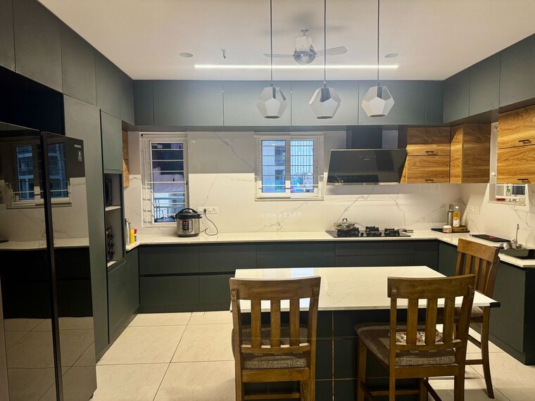 Kitchen, lansum-etania 3 Bedroom 2486 Sq.Ft. Apartment In Gachibowli Hyderabad 8389105