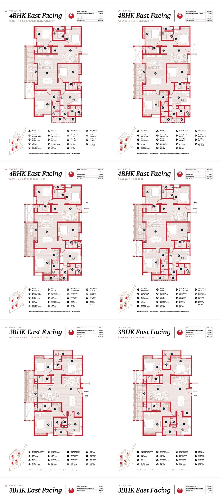 Master Bedroom, myscape-songs-of-the-sun 4 Bedroom 3295 Sq.Ft. Apartment In Financial District Hyderabad 8390146