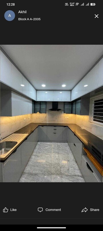 Kitchen in 3 BHK Apartment at Bollineni Bion, Kothaguda – for Rent