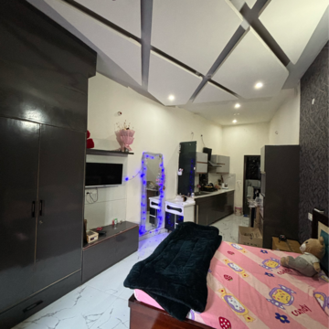 Master Bedroom in 1 RK Builder Floor at Raglan Gulmohar Trends, Dhakoli Village – for Rent