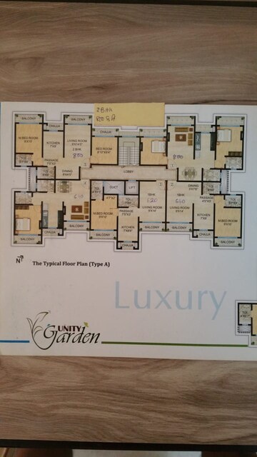 Floor Plan in 2 BHK Apartment at Boisar – for Sale