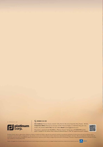 Plot Area in 4 BHK Apartment at Platinum Oceanic, Khar West – for Sale