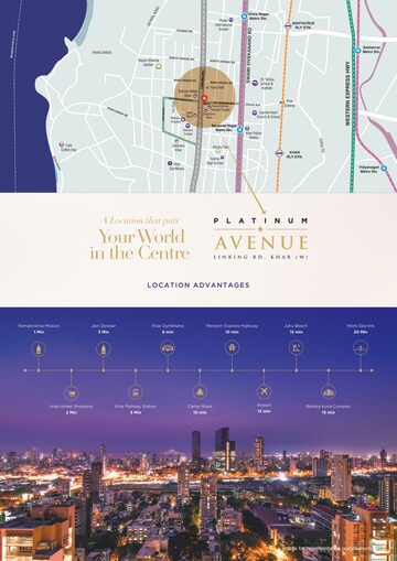Master Plan in 4 BHK Apartment at Platinum Oceanic, Khar West – for Sale
