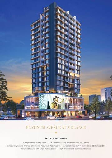 4 BHK Apartment – Exterior View View at Platinum Oceanic, Khar West - for Sale