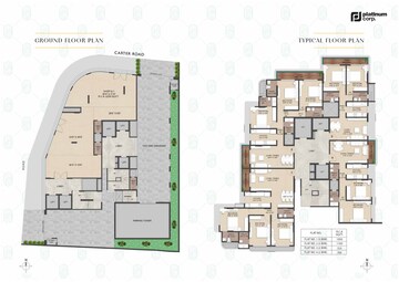 Floor Plan in 4 BHK Apartment at Platinum Oceanic, Khar West – for Sale