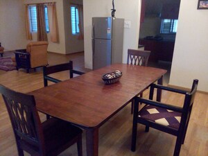 Dining area in 3 BHK Apartment at Akshaya Adora, Padur – for Rent