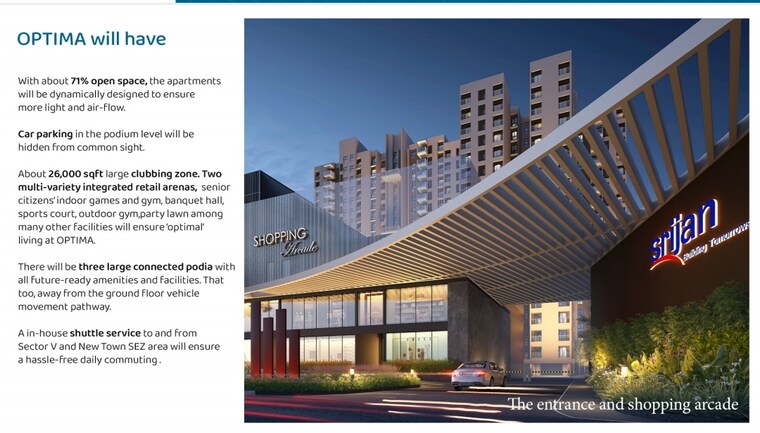 Exterior View, srijan-optima 3 Bedroom 1282 Sq.Ft. Apartment In Rajarhat New Town Kolkata 8392494