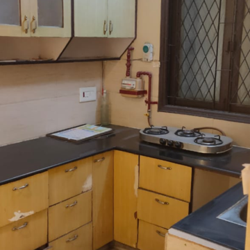 Kitchen in 3 BHK Builder Floor at Malviya Nagar – for Rent