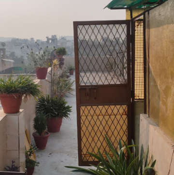 Balcony in 3 BHK Builder Floor at Malviya Nagar – for Rent