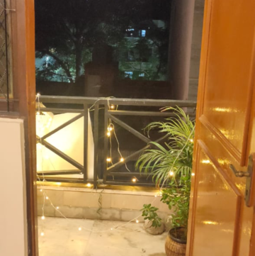 Balcony in 3 BHK Builder Floor at Malviya Nagar – for Rent